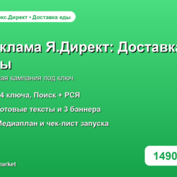 Готовая рекламная кампания Яндекс.Директ: Доставка еды под ключ
