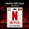 Netflix Gift Card (Румыния) 137–550 RON | Код пополнения