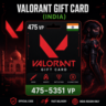 Valorant Gift Card (Индия) 475–5351 VP | Код пополнения