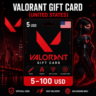 Valorant Gift Card (США) 5–100 USD | Код пополнения