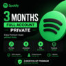 Spotify  Premium 3 Months – Full Access | No Ads | Instant Delivery