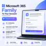 Microsoft 365 Family на ваш аккаунт 12-24 месяца Premium