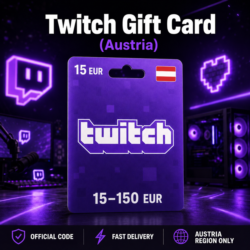 Twitch Gift Card (Австрия) 15–150 EUR | Код пополнения
