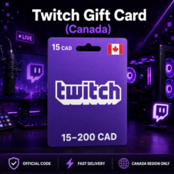 Twitch Gift Card (Канада) 15–200 CAD | Код пополнения