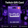 Twitch Gift Card (Канада) 15–200 CAD | Код пополнения