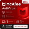 McAfee AntiVirus (2026) 1 Устройство 1 Год Код активации
