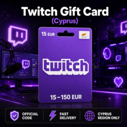 Twitch Gift Card (Кипр) 15–150 EUR | Код пополнения