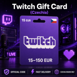 Twitch Gift Card (Чехия) 15–150 EUR | Код пополнения