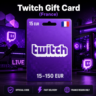 Twitch Gift Card (Франция) 15–150 EUR | Код пополнения
