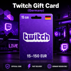Twitch Gift Card (Германия) 15–150 EUR | Код пополнения