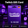 Twitch Gift Card (Германия) 15–150 EUR | Код пополнения