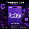 Twitch Gift Card (Венгрия) 15–150 EUR | Код пополнения