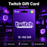 Twitch Gift Card (Ирландия) 15–150 EUR | Код пополнения