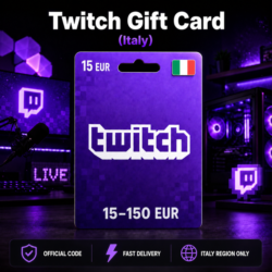 Twitch Gift Card (Италия) 15–150 EUR | Код пополнения