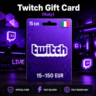 Twitch Gift Card (Италия) 15–150 EUR | Код пополнения