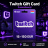 Twitch Gift Card (Люксембург) 15–150 EUR | Код пополнения