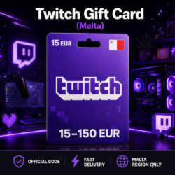 Twitch Gift Card (Мальта) 15–150 EUR | Код пополнения