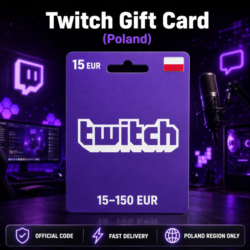 Twitch Gift Card (Польша) 15–150 EUR | Код пополнения