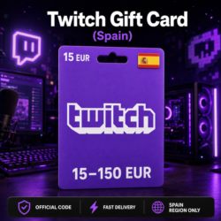 Twitch Gift Card (Испания) 15–150 EUR | Код пополнения