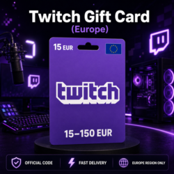 Twitch Gift Card (Европа) 15–150 EUR | Код пополнения
