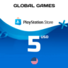 Карта PlayStation PSN 5 USD США  КОД ПОПОЛНЕНИЯ