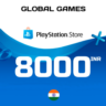 Карта PlayStation PSN 8000 INR Индия  КОД ПОПОЛНЕНИЯ