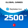 Карта PlayStation PSN 2500 TRY Турция  КОД ПОПОЛНЕНИЯ