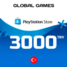 Карта PlayStation PSN 3000 TRY Турция  КОД ПОПОЛНЕНИЯ
