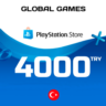 Карта PlayStation PSN 4000 TRY Турция  КОД ПОПОЛНЕНИЯ