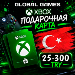 Xbox Gift Card 25-300 TRY Турция Карта Пополнения
