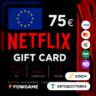 Netflix Gift Card | €75 | АВТО ВЫДАЧА | Европа