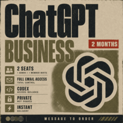 ChatGPT Business Codex | Тариф $100/ме | 2 бизнес-аккаунта | Полный доступ на 1 мес