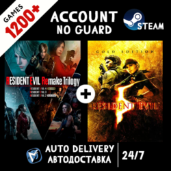 Resident Evil Remake 4 (Trilogy)   Resident Evil 5   1200 ИГР STEAM АККАУНТ