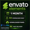 Envato Elements Панель загрузчика / 1 месяц / 100 загрузок ежедневно / Авто
