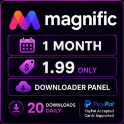 Magnific (Freepik) Панель загрузчика / 1 месяц / 20 загрузок ежедневно / Авто