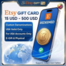 Подарочная карта Etsy от 15 до 500 долларов США (США)
