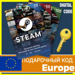 СТИМ КАРТЫ ЕВРОПА STEAM КОД ПОПОЛНЕНИЯ EUR Действительно в 36 странах ЕС