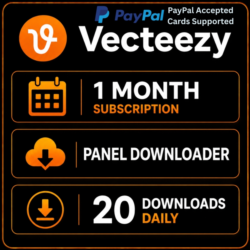 Панель загрузки Vecteezy – доступ на 1 месяц – 20 загрузок в день – авто