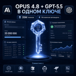 GPT 5.6 + Fable 5 в одном API-ключе 35M токенов