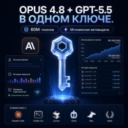 GPT 5.6 + Fable 5 в одном API-ключе 60M токенов