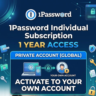 Индивидуальная подписка на 1Password на 1 год — личный аккаунт (глобальный)