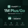 ChatGPT 5.5 1M Plus/Go – Новый аккаунт / Продление