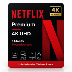 Netflix Premium 4K UHD – 1 Month Personal Account