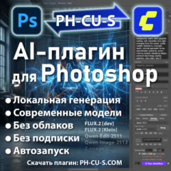 PH-CU-S Photoshop Plugin — локальная генерация изображений AI