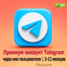 Telegram Premium (по имени пользователя) | 3-12 месячный тарифный план