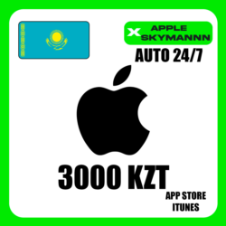 Apple iTunes 3000 KZT КАЗАХСТАН ПОДАРОЧНАЯ КАРТА 24/7