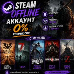 State of Decay 2, 7DTD,Project Zomboid,BACK 4 BLOOD,World War Z / Steam /Offline