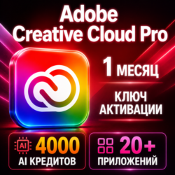 Активация ключа ADOBE CREATIVE CLOUD PRO на 1 месяц