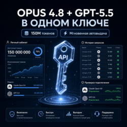 Claude Opus 5   GPT 6.1   Grok 4.6 — 150M токенов  1 | Кеш  0.1 | 24/7