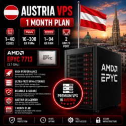 Австрия VPS - 1 Месяц | AMD EPYC 7713 | Быстрый NVMe | Порт 2 Гбит/с